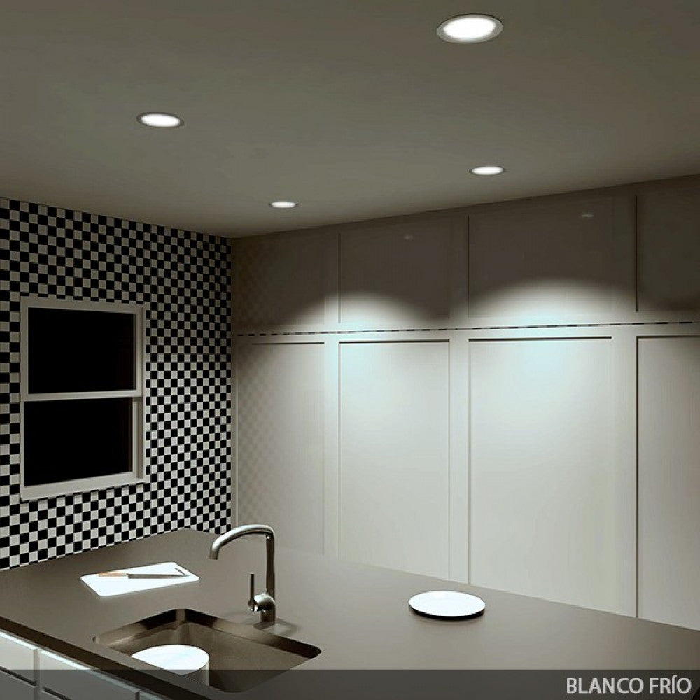 Foco Downlight LED 18W 1.620Lm 6000ºK IP65 Banheiros/Cozinhas 50.000H
