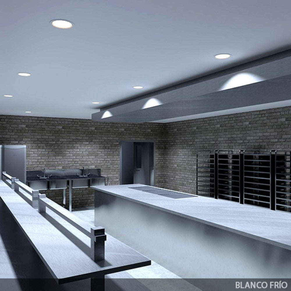Foco Downlight LED 24W 2.160Lm 6000ºK IP65 Banheiros/Cozinhas 50.000H