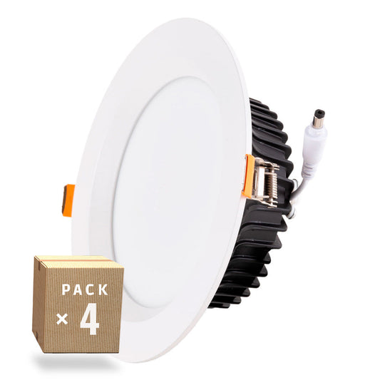 Pacote de 4 Downlights LED 24W 2.160Lm 6000ºK IP65 Banheiros/Cozinhas 50.000H