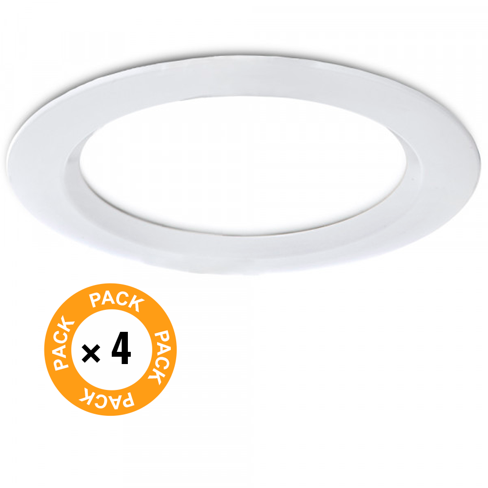 Pacote de 4 Downlights LED 24W 2.160Lm 6000ºK IP65 Banheiros/Cozinhas 50.000H