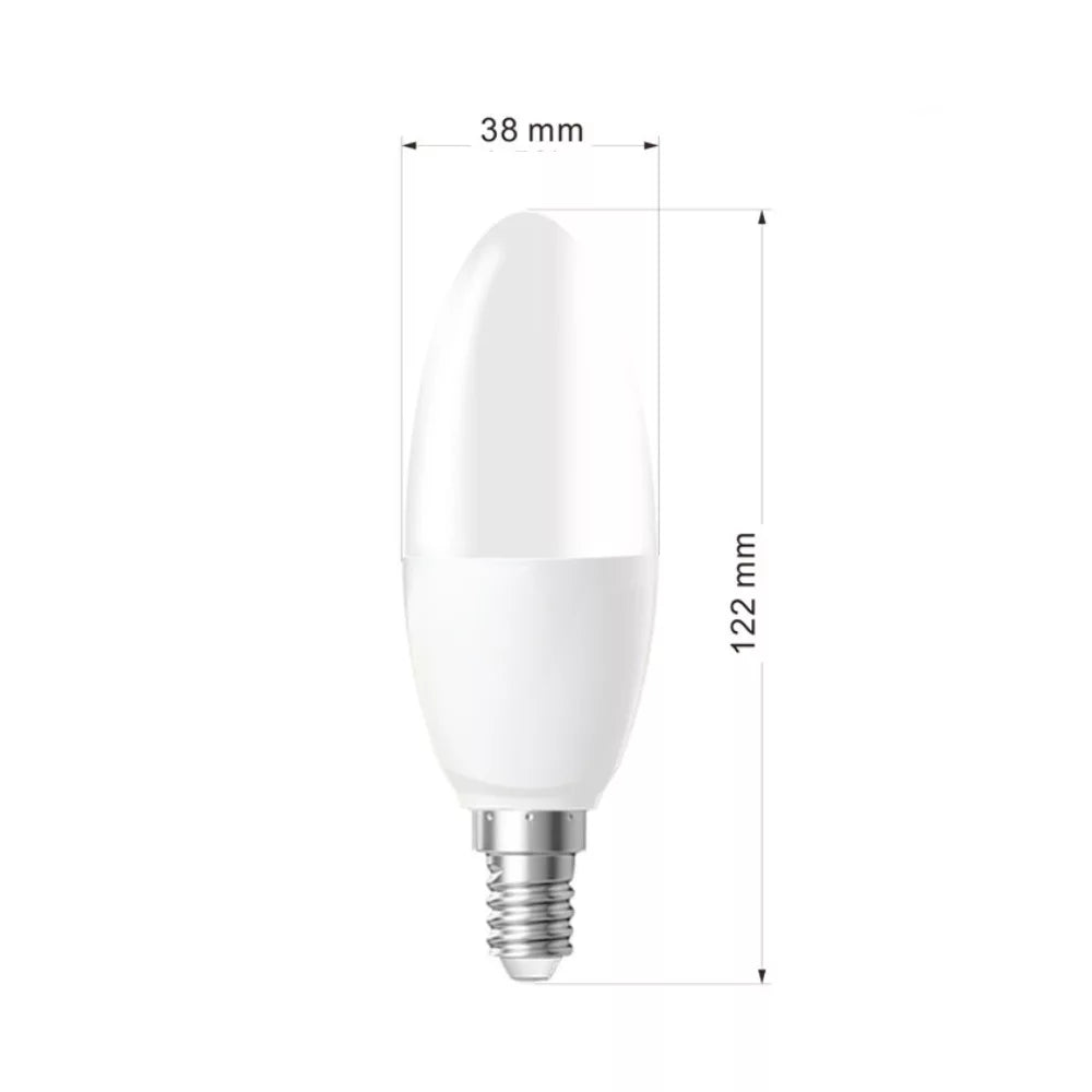 SmartWise E14 Wi-Fi + eWeLink-Remote (Bluetooth) smart lâmpada, 5W, adjustable quente/frio branco + RGB color light