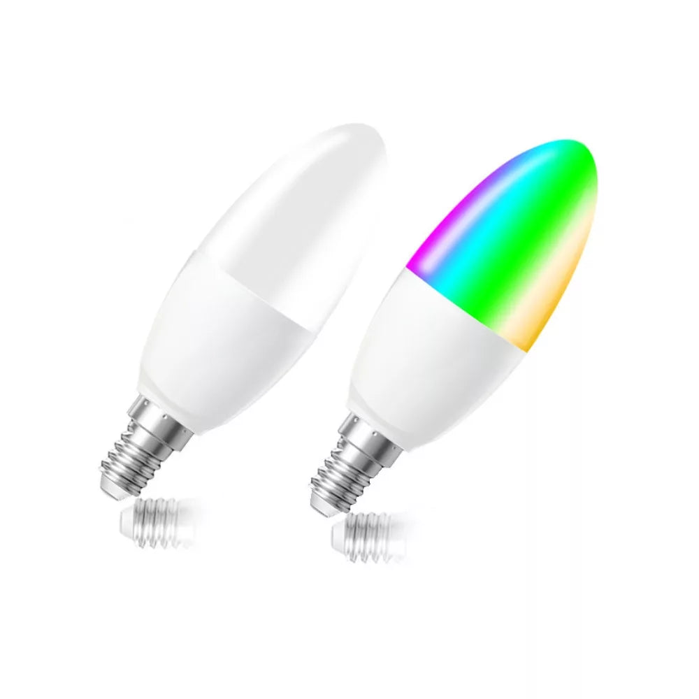 SmartWise E14 Wi-Fi + eWeLink-Remote (Bluetooth) smart lâmpada, 5W, adjustable quente/frio branco + RGB color light