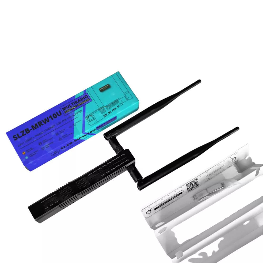SMLIGHT SLZB-MRW10U – Multi-Radio PoE Adapter, Zigbee, Thread, Z-Wave, Matter, preto (ESP32+CC2674P10+EFR32ZG23)