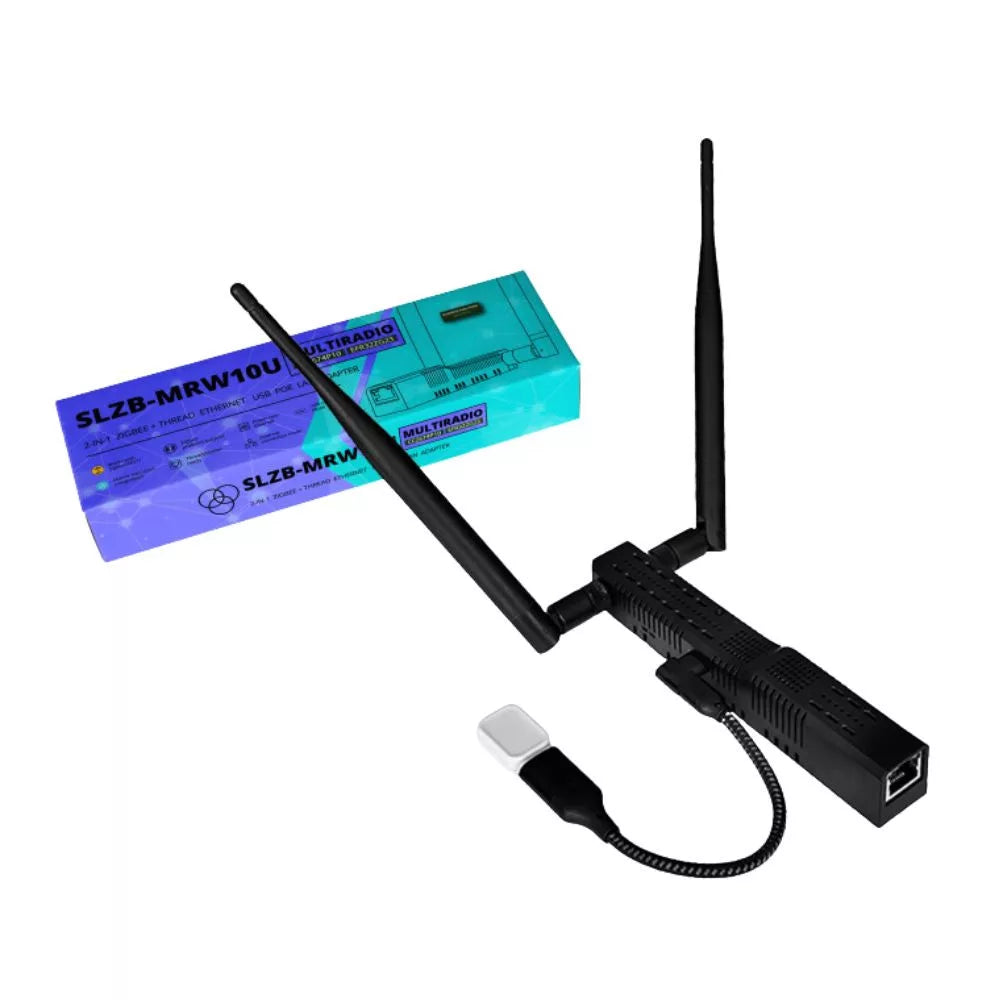 SMLIGHT SLZB-MRW10U – Multi-Radio PoE Adapter, Zigbee, Thread, Z-Wave, Matter, preto (ESP32+CC2674P10+EFR32ZG23)