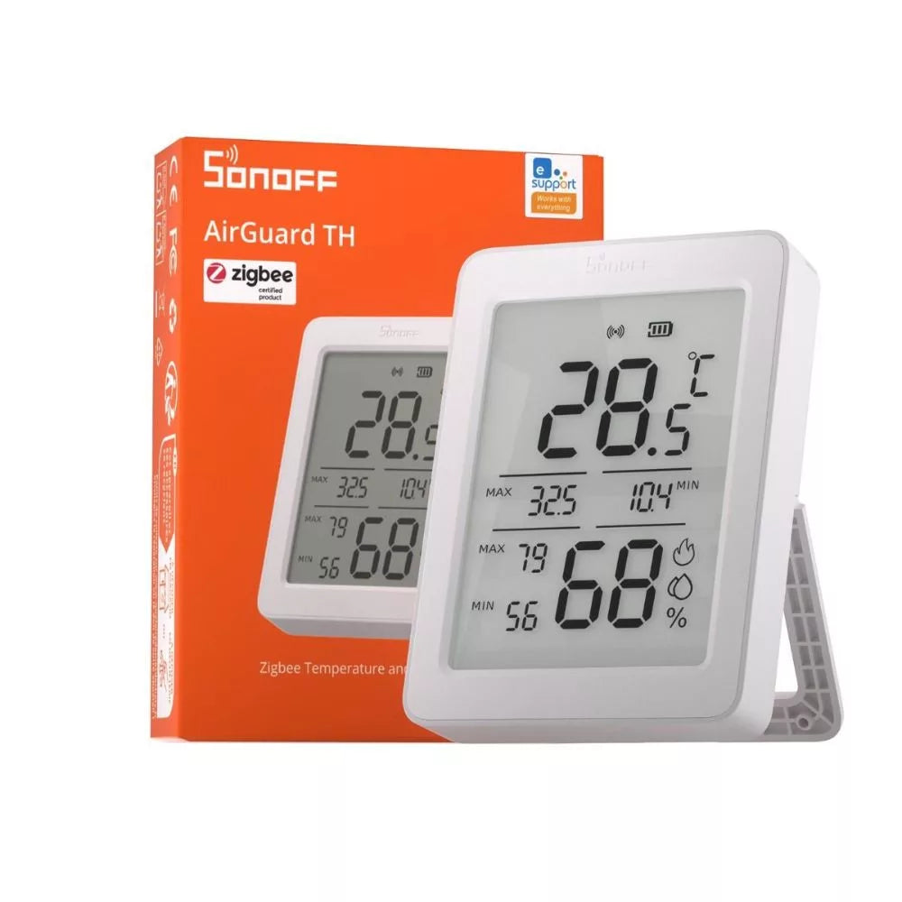 SONOFF AirGuard TH SNZB-02DR2 – 3.6'' LCD temperature and humidity sensor, Zigbee
