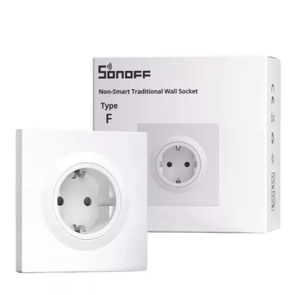 SONOFF WS01STPF-E – traditional parede socket for Fusion Orb, F-type, branco