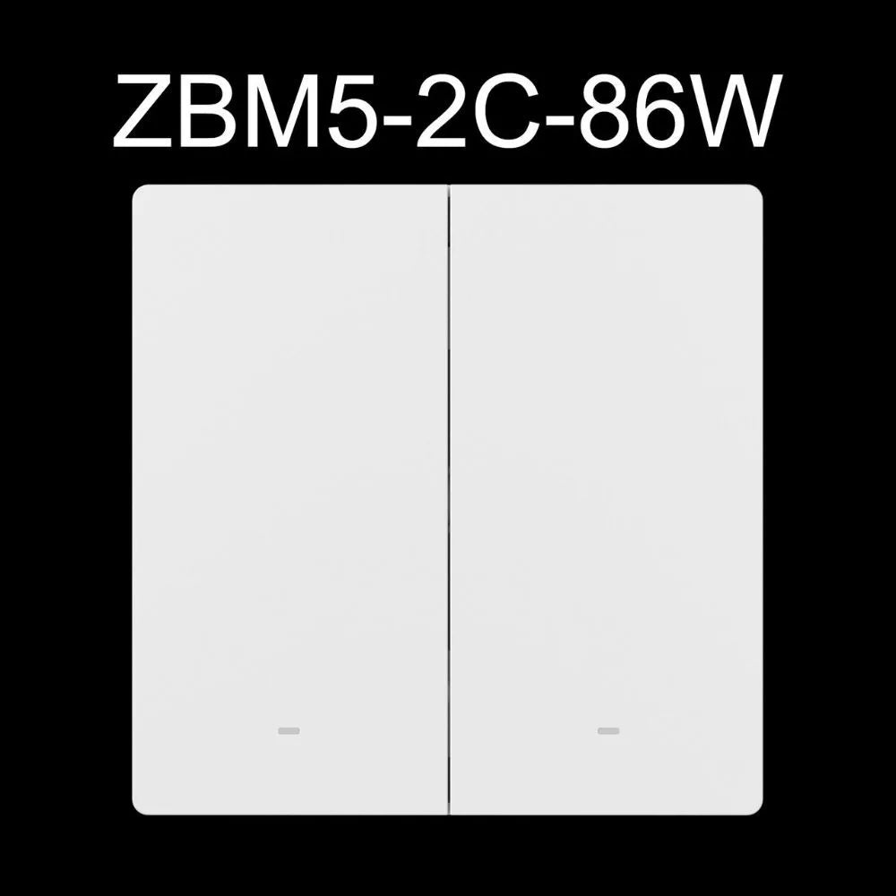 SONOFF SwitchMan M5 Zigbee smart parede switch, 2-gang, standalone version, branco (ZBM5-2C-86W)
