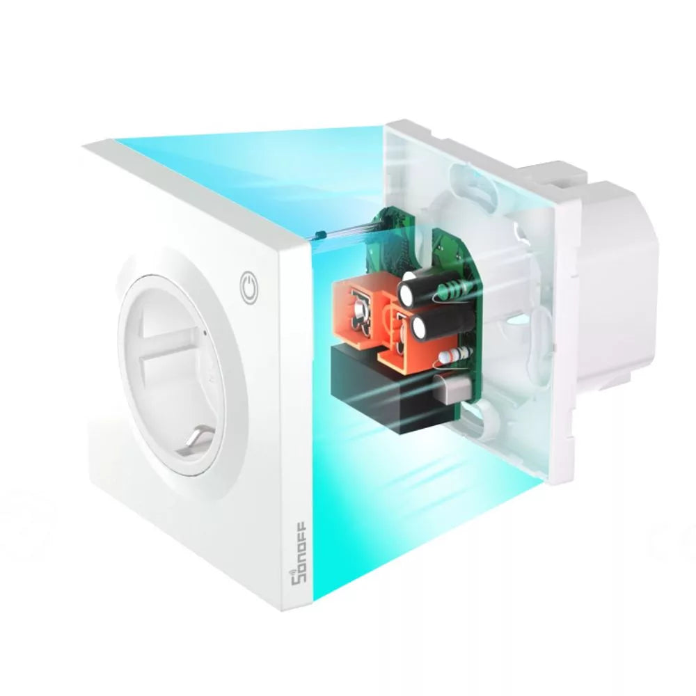 Sonoff Orb Socket Matter over Wi-Fi Smart Parede Socket – smart parede socket for Fusion Orb, com energy monitoring, Wi-Fi, Matter, branco (WS01TPF-E)