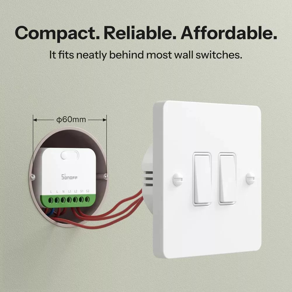 Sonoff MINI DUO 2-Gang Matter Over WiFi Smart Switch