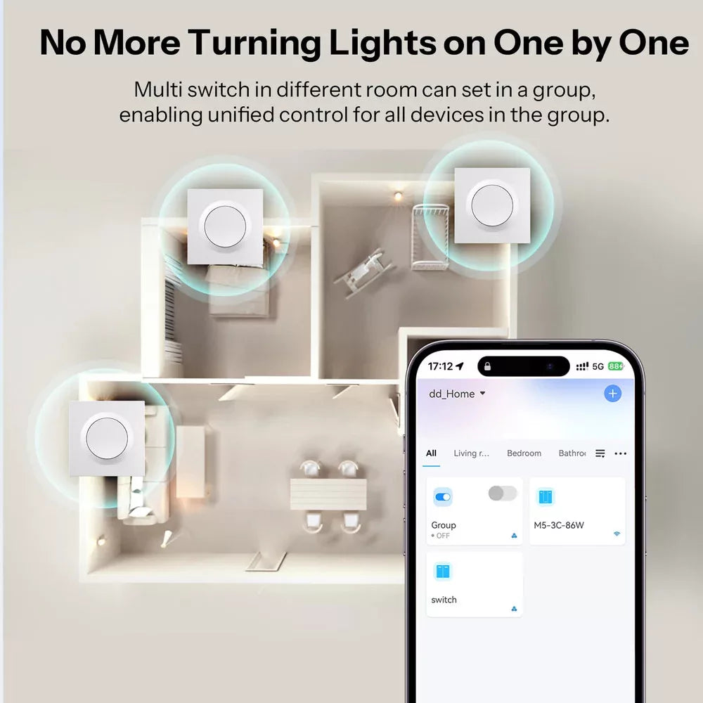 SONOFF Fusion Series Orb-ZBW1L – Zigbee Smart Parede Switch (No Neutral Required) ZBMINIL2-E