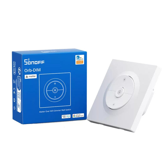 SONOFF Orb-DIM Matter over Wi-Fi Dimmer Parede Switch – dimmer switch com power monitoring, Matter, Wi-Fi, branco (MINI-DIM-E)