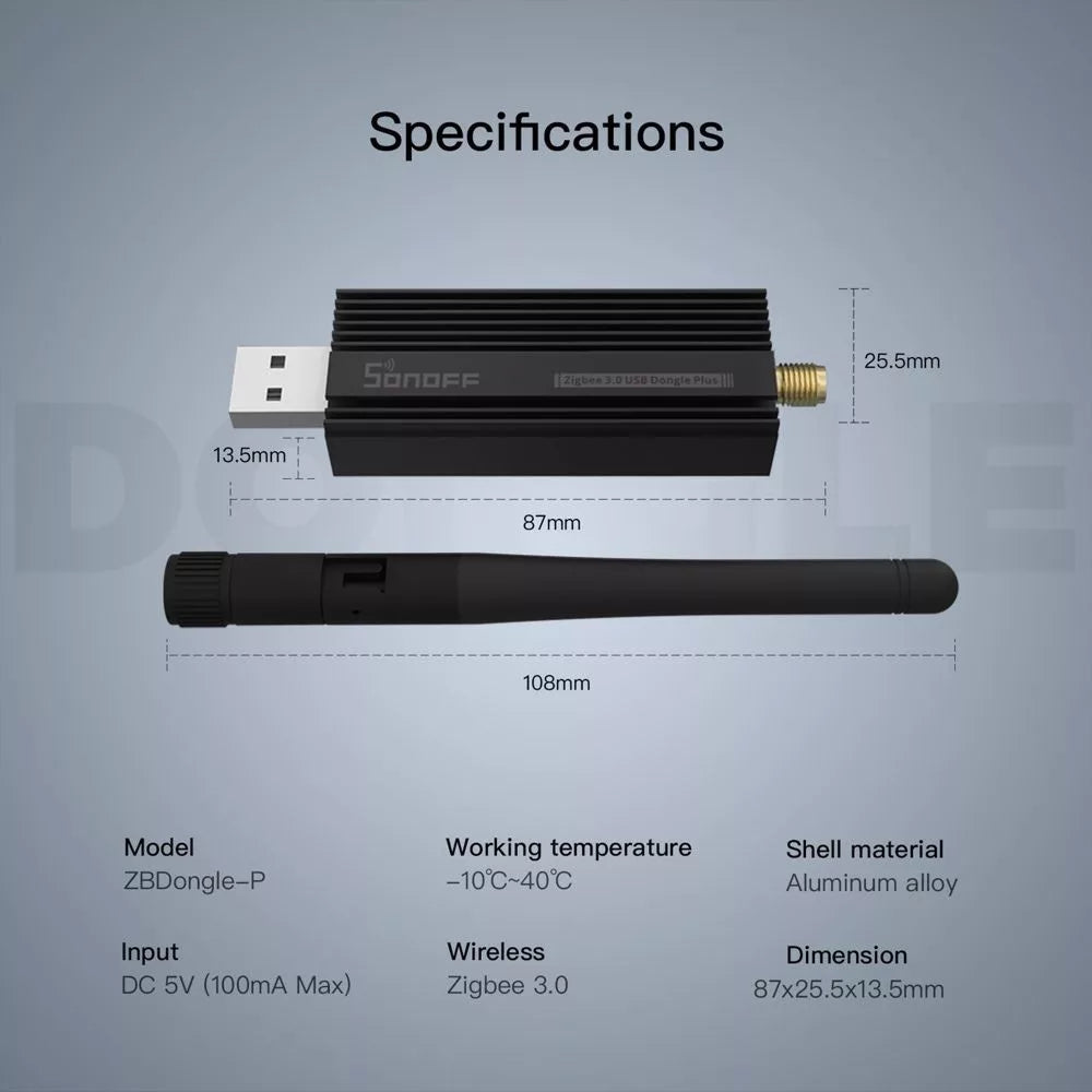 SONOFF Zigbee 3.0 USB Dongle Plus – ZigBee 3.0 USB adapter (ZBDONGLE-P)