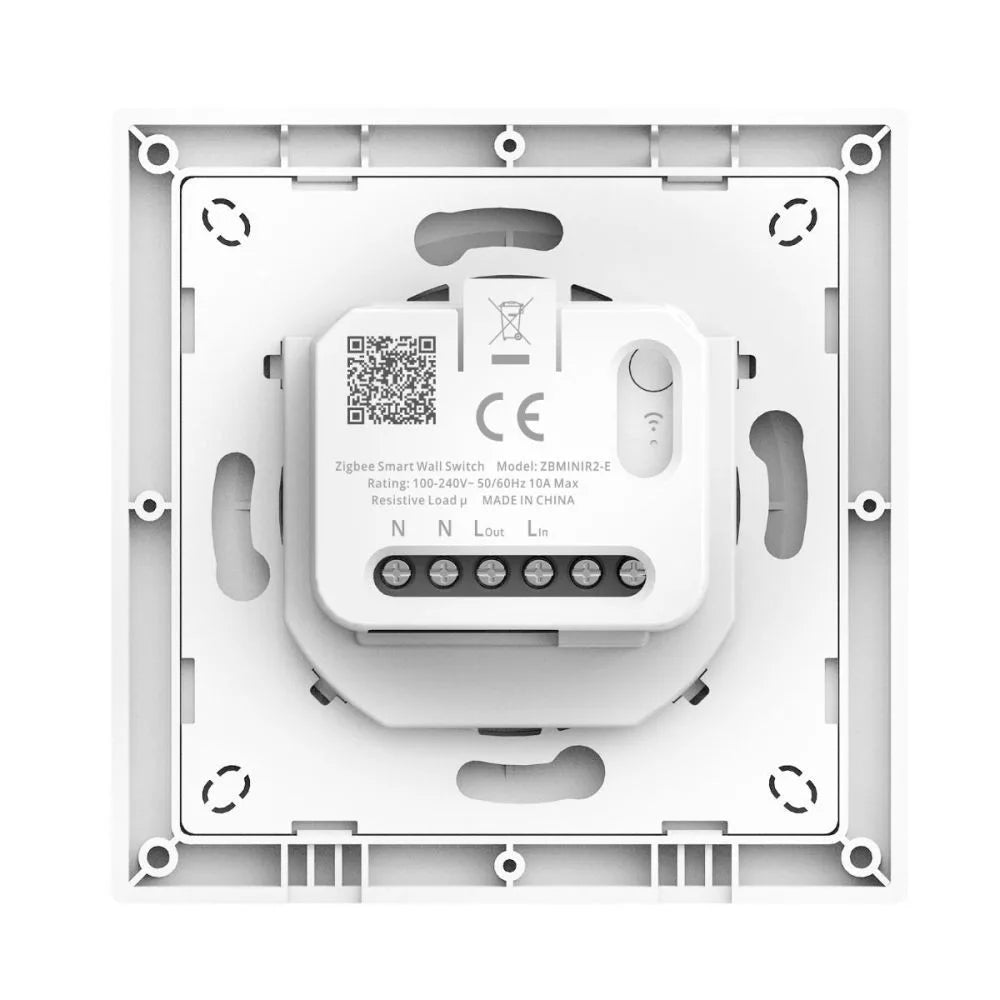 SONOFF Orb-ZBW1 – Single-circuit, phase+neutral mini relay module com switch, Zigbee, branco
