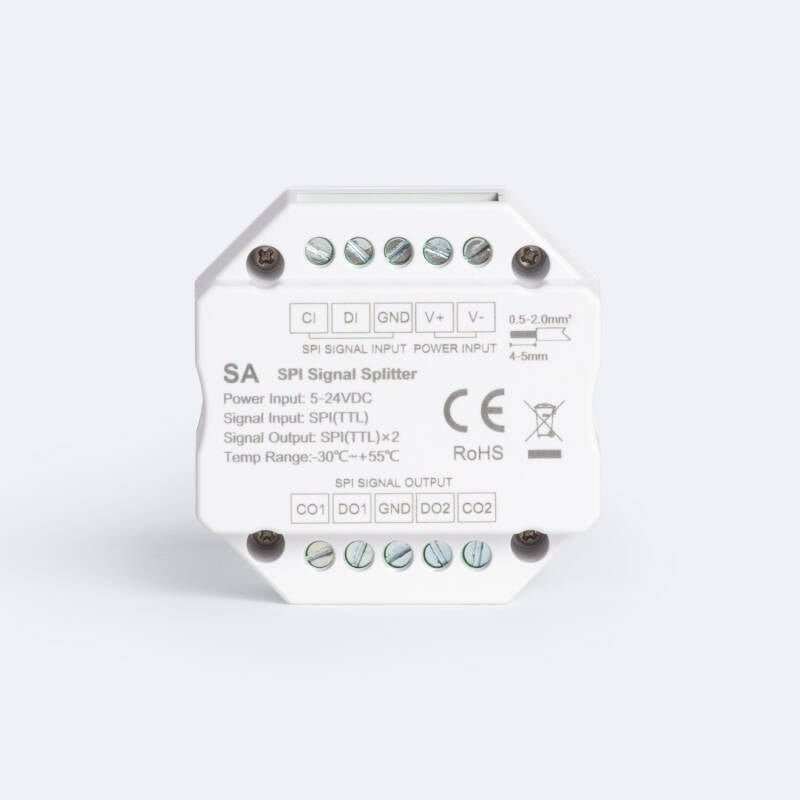 Splitter Divisor de Sinal Digital SPI Monocromático/RGB/RGBW 5-12-24V SKYDANCE SA