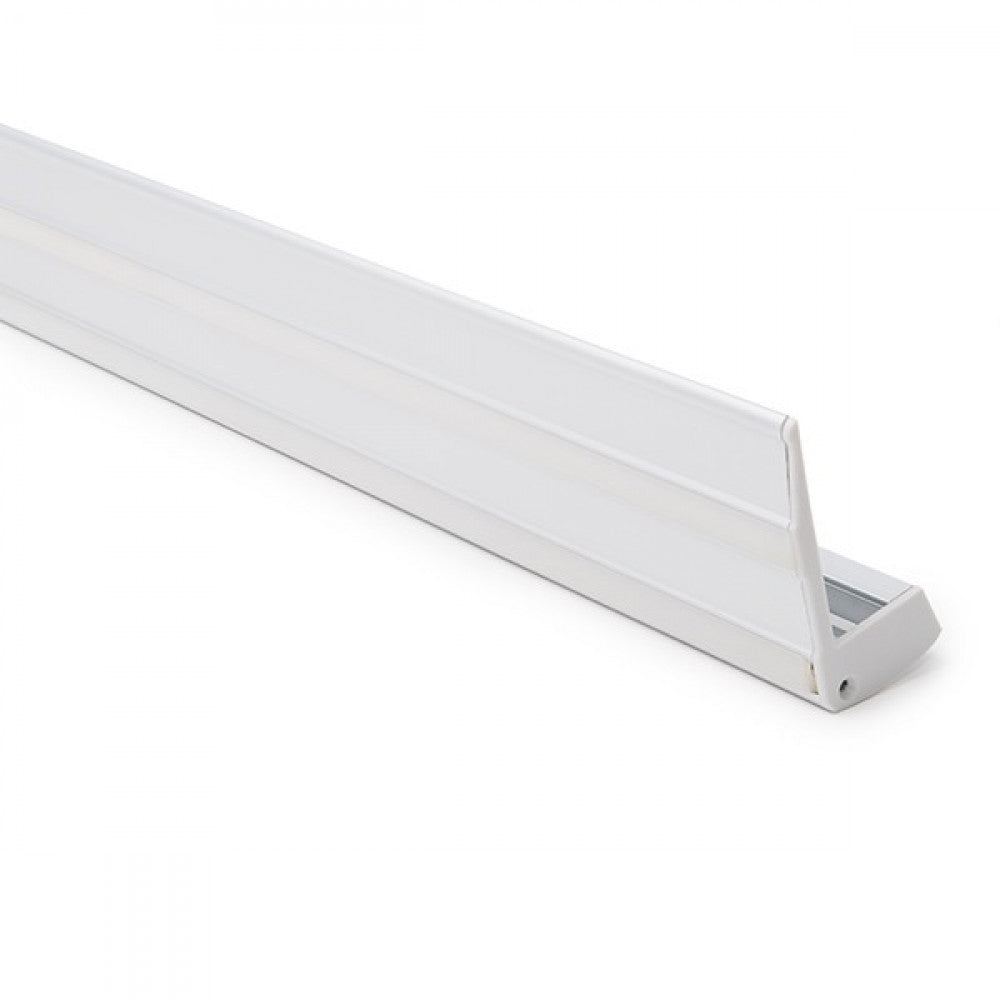 Perfil Iluminação Escadas - Borrachas Antiderrapantes - Difusor Leitoso X 1M