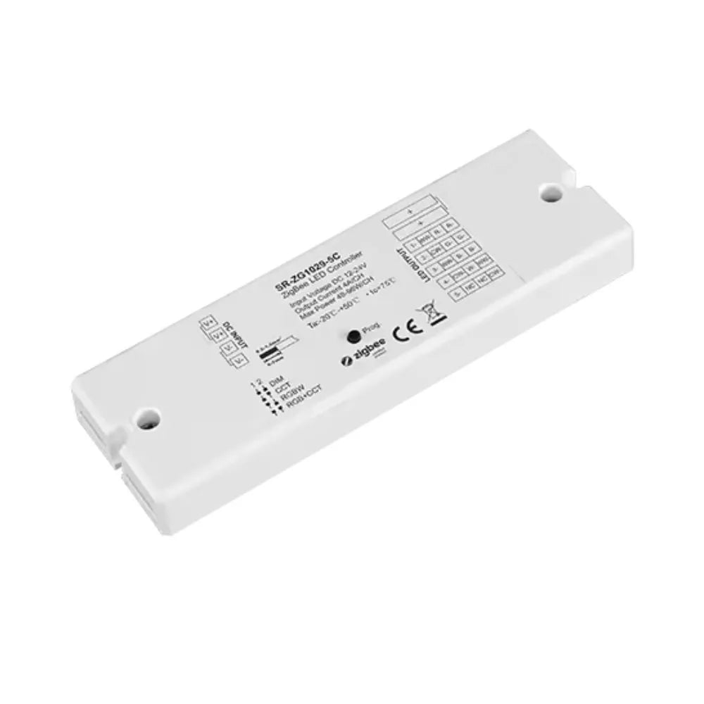 Sunricher 4-in-1 Zigbee RGBW / RGB CCT LED controller 4A/CH, DC12/24V (SR-ZG1029-5C)