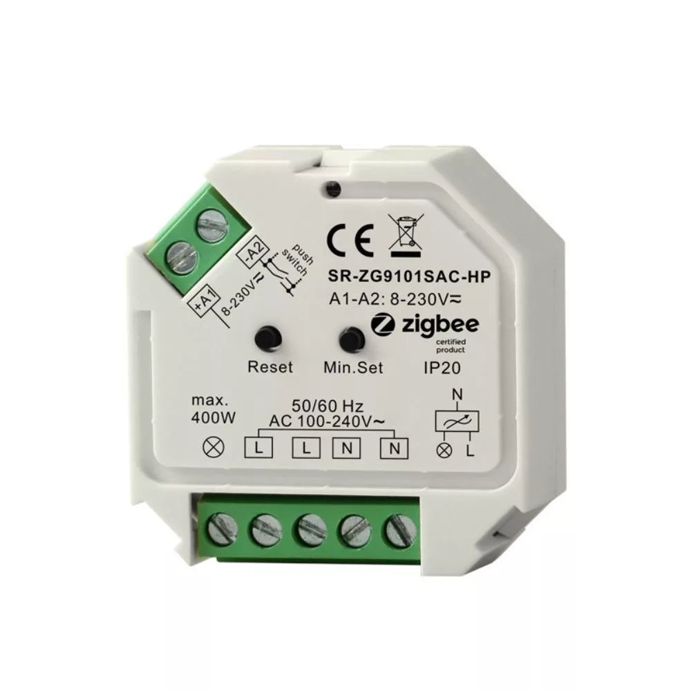 Sunricher Zigbee retrofit smart dimmer 230V AC, 400W (SR-ZG9101SAC-HP)