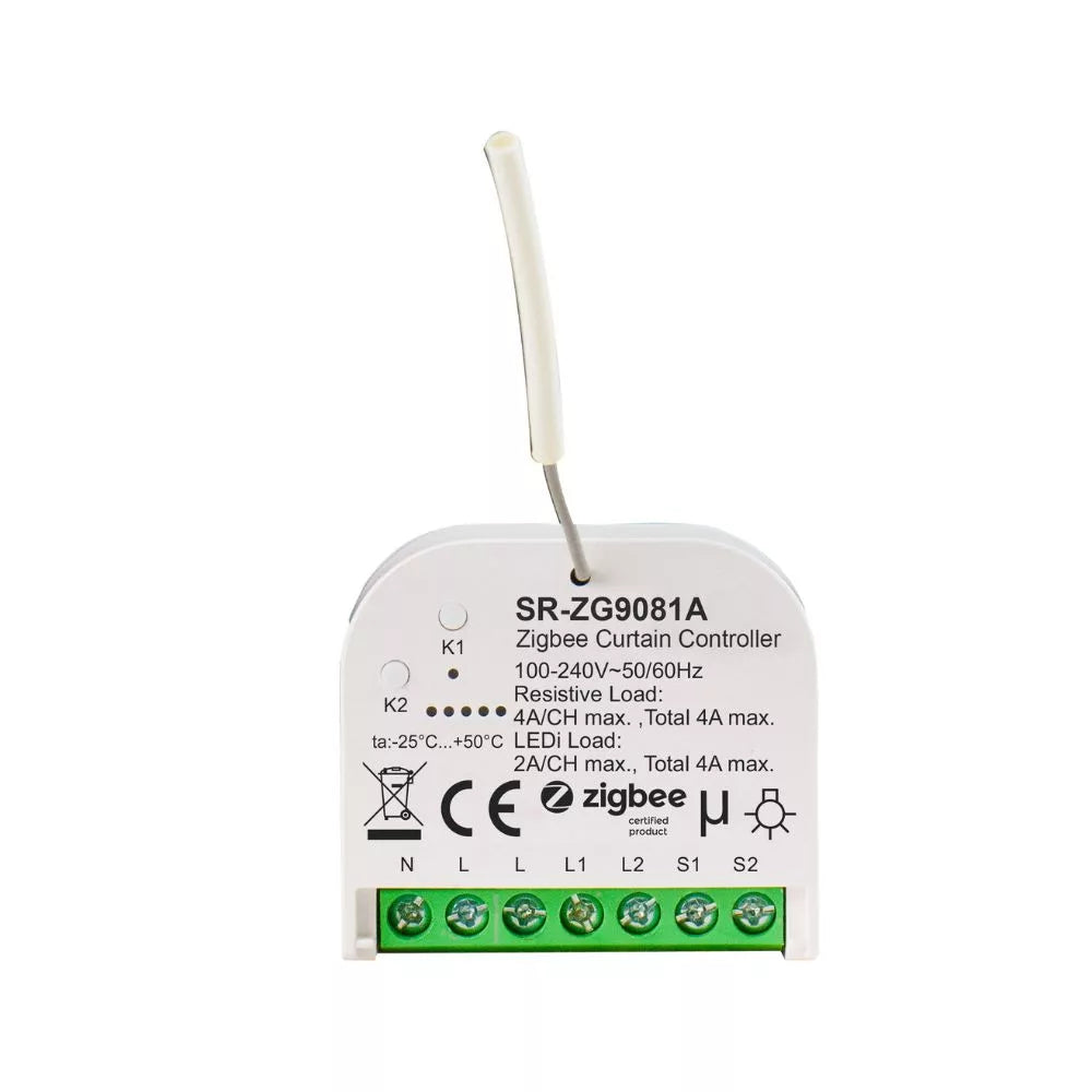 Sunricher Zigbee retrofit curtain / shutter controller, 2 x 4A (SR-ZG9081A)