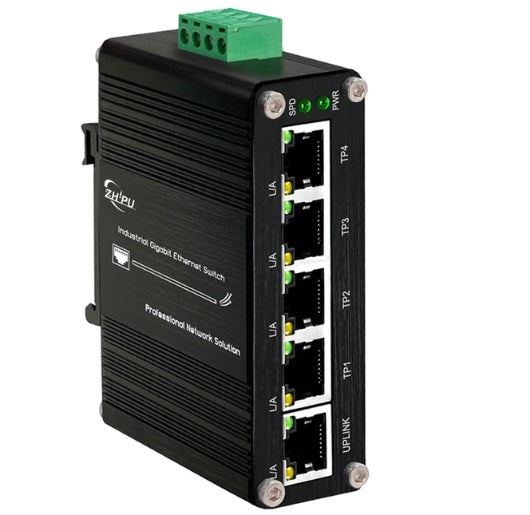 Switch RJ45 ethernet, para calha (No PoE) - Zhpuostd