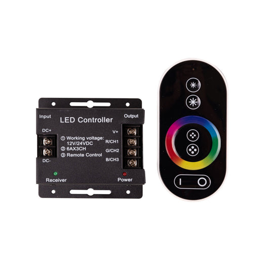 Controlador Rf Tira LED Rgb Controle Controlo Remoto Circular 12-24Vdc ► 216/432W