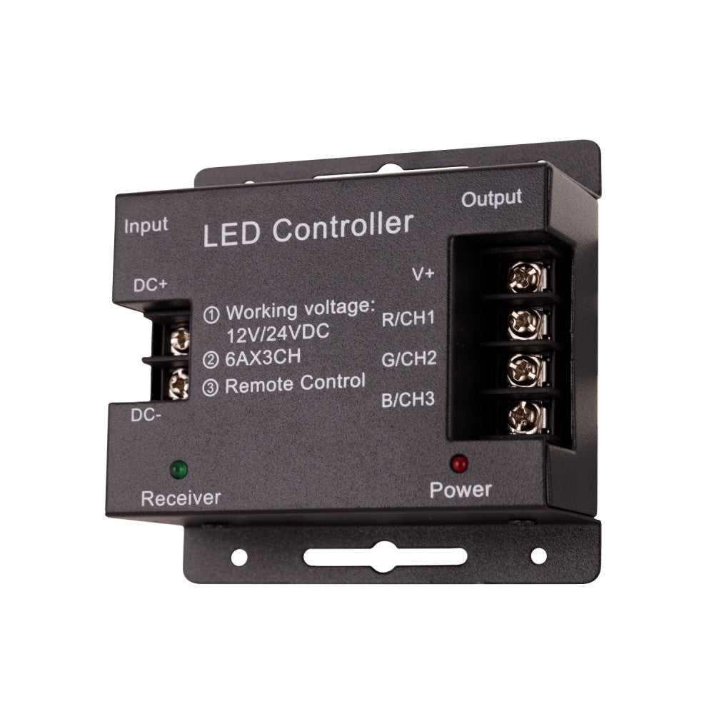 Controlador Rf Tira LED Rgb Controle Controlo Remoto Circular 12-24Vdc ► 216/432W