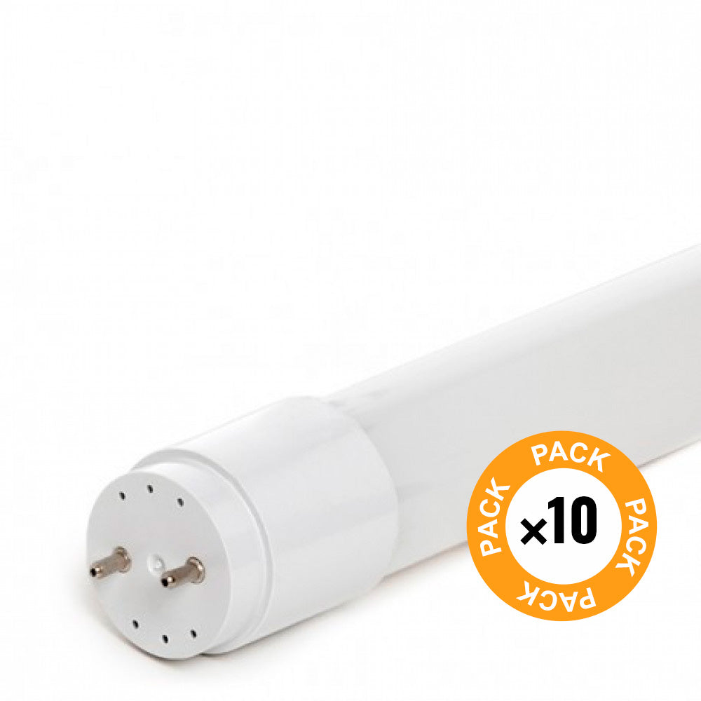 Pacote de 10 Tubos LED T8 22W 3080Lm 6000ºK Vidro 150Cm 40.000H