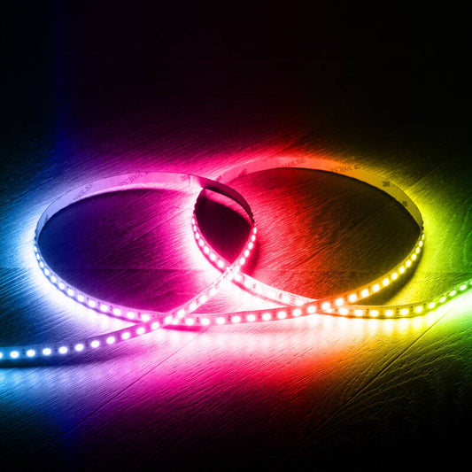 Fita LED 24V RGB SMD 120 LED/m 5m 9W/m Largura 8mm Corte 5cm IP20