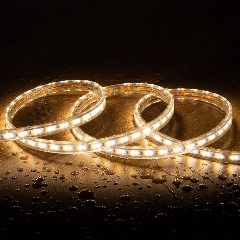 Fita LED CCT 220V 120 LED/m 10W/m 900lm/m Largura 14mm Corte 100cm IP65 à Medida