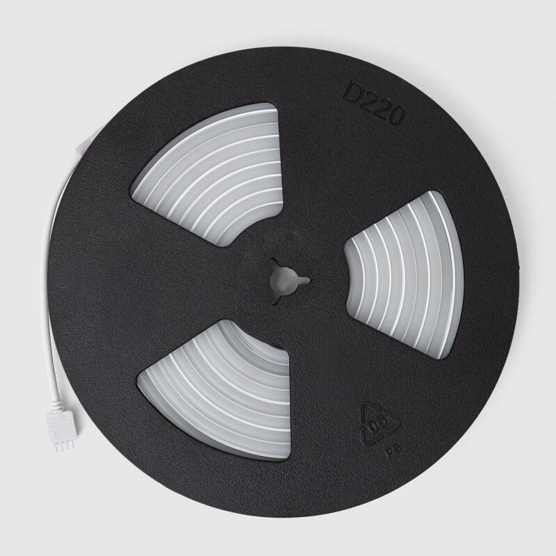 Fita LED Neon 24V RGB 5m 9.5W/m Corte 5cm IP65