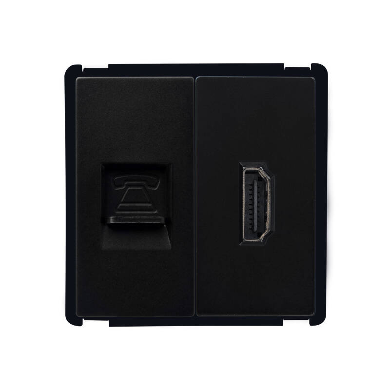 Tomada HDMI + Telefone Modern