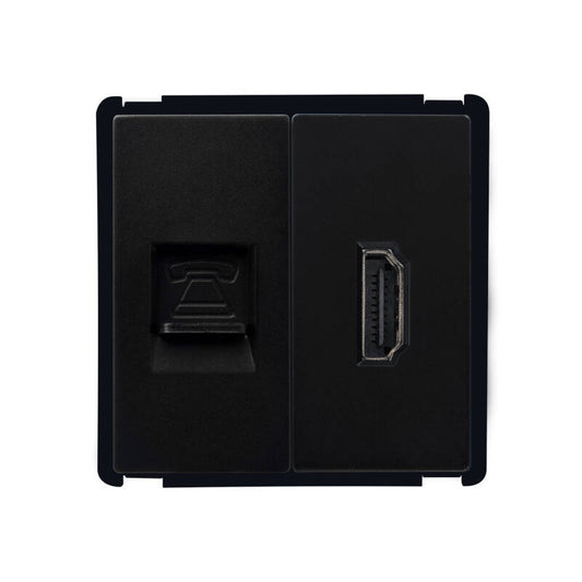 Tomada HDMI + Telefone Modern