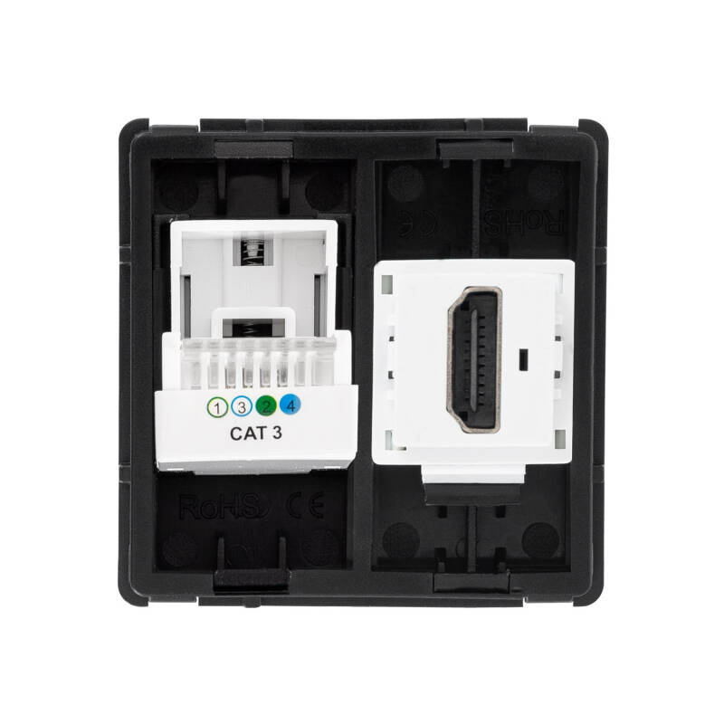 Tomada HDMI + Telefone Modern