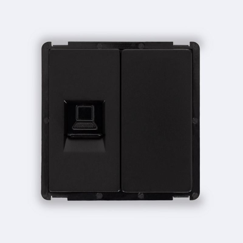 Tomada RJ45 CAT 6 Internet + Tampa Cega Modern