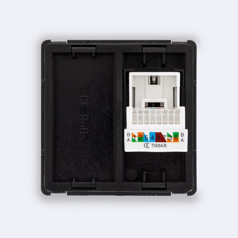 Tomada RJ45 CAT 6 Internet + Tampa Cega Modern