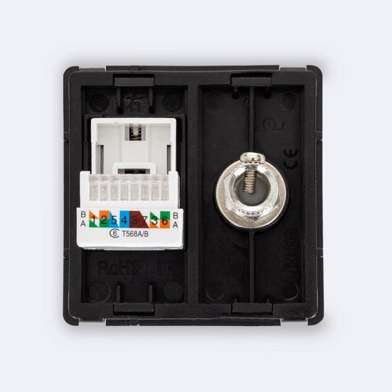 Tomada RJ45 CAT 6 Internet + TV Macho Modern