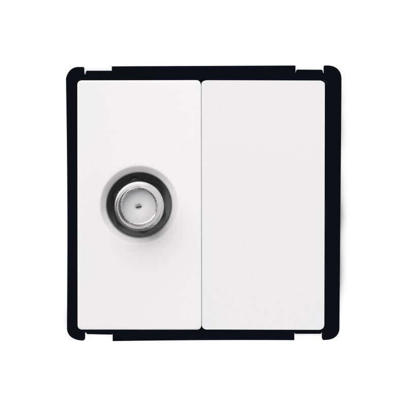 Tomada Satélite + Tampa Cega Modern