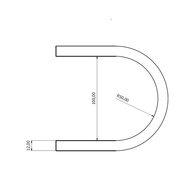 Perfil Neon SFLEX 12x12 Curva Vertical para Fita LED IP20 até 8 mm