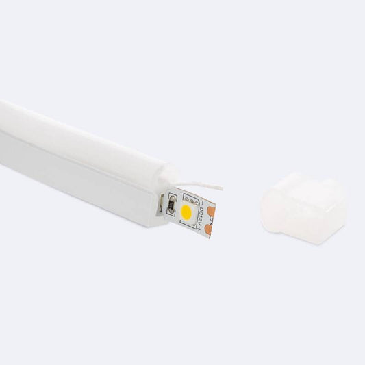 Perfil Neon SLFEX 8x17 Curva Lateral para Fita LED IP20 até 8 mm