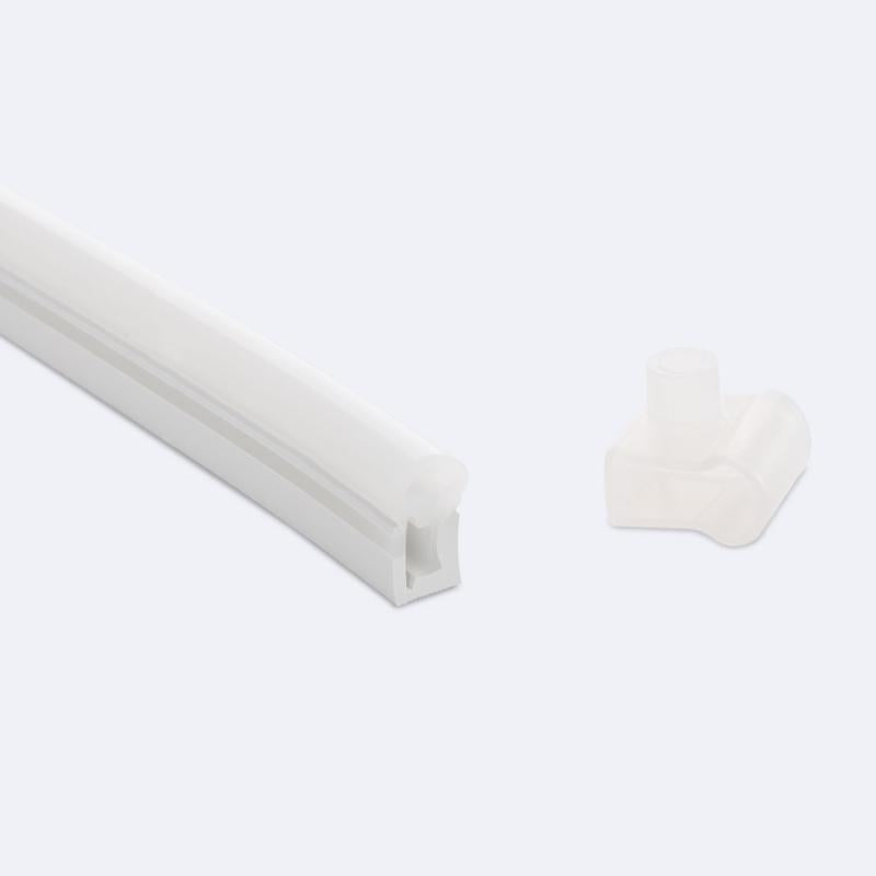 Perfil Neon SLFEX 8x17 Curva Lateral para Fita LED IP20 até 8 mm