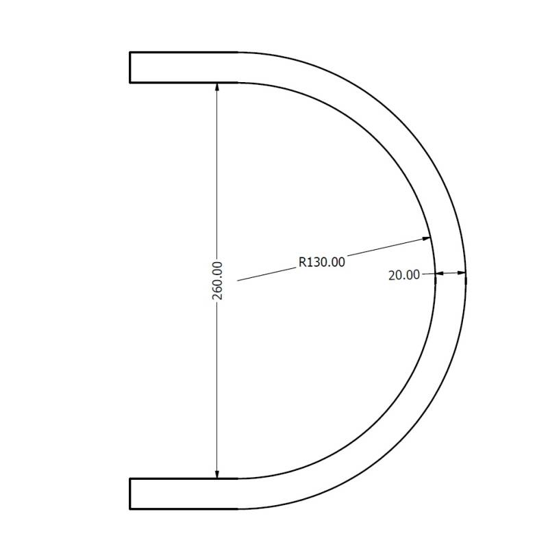Perfil Neon SFLEX 20x16 Curva Vertical para Fita LED IP20 até 12 mm