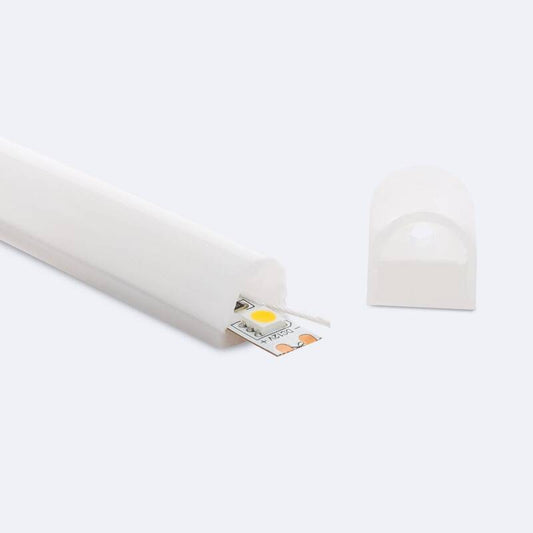 Perfil Neon SFLEX 15x13 Semicircular Curva Vertical para Fita LED IP20 até 10 mm