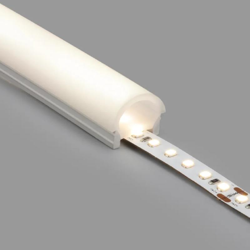 Perfil Neon SFLEX 24x18 Semicircular Curva Vertical para Fita LED IP20 até 15 mm