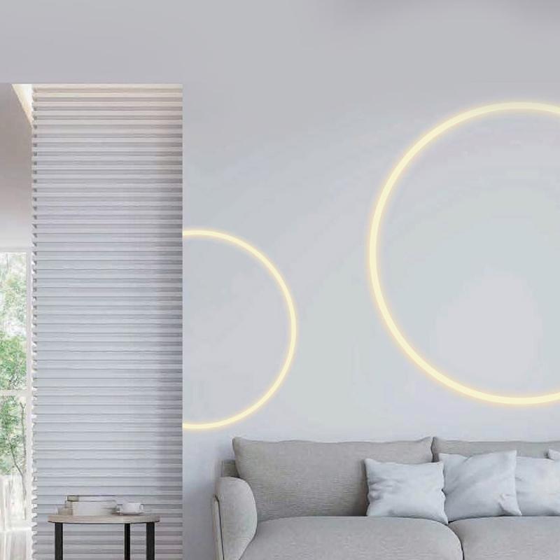 Perfil Neon SFLEX 24x18 Semicircular Curva Vertical para Fita LED IP20 até 15 mm
