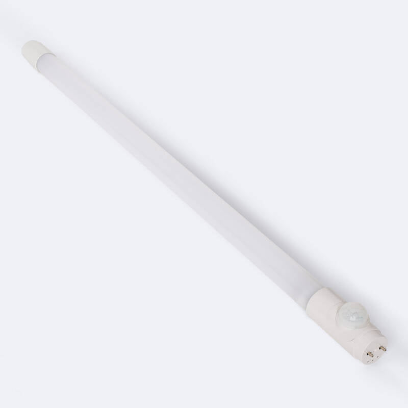 Tubo LED 60cm T8 G13 PC com detetor de movimento PIR il. Segurança Conexão unilateral 9W 140lm/W
