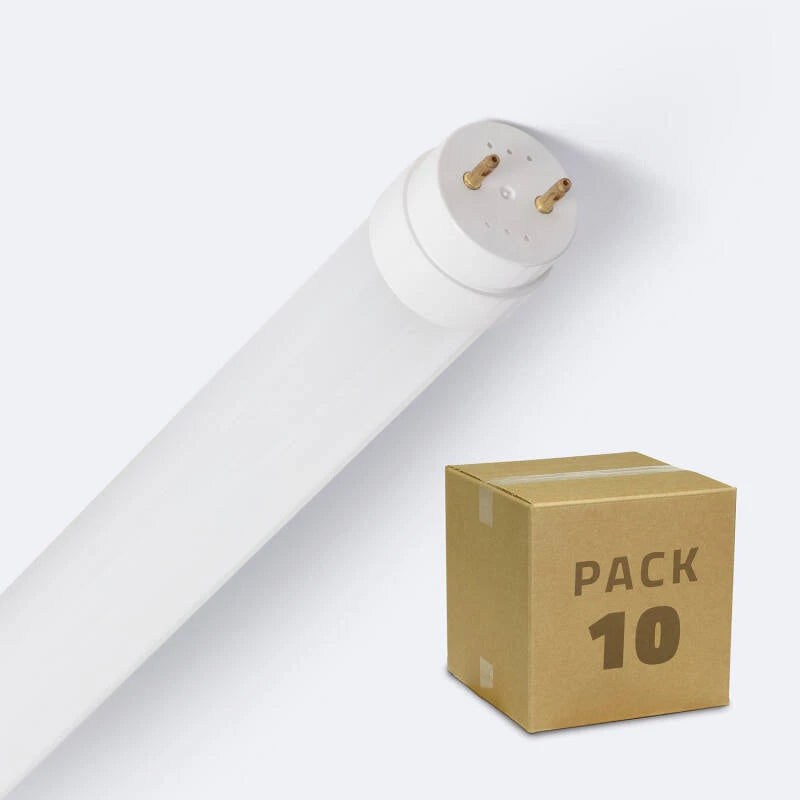 Tubo LED T8 G13 60 cm Vidro Conexão Uni-Lateral 9W 120lm/W (Pack 10 un)