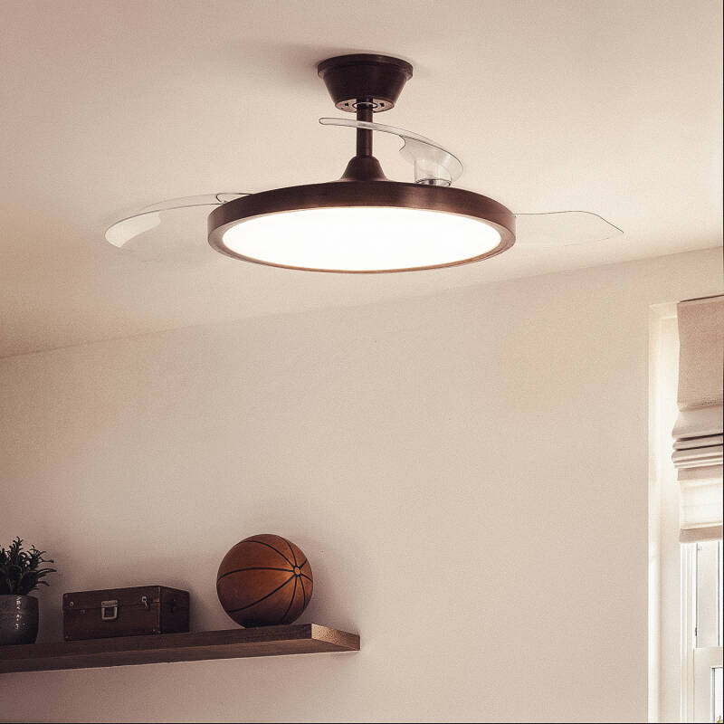 Ventoinha de Teto com luz Silenciosa DC com aspas retráteis Kleon