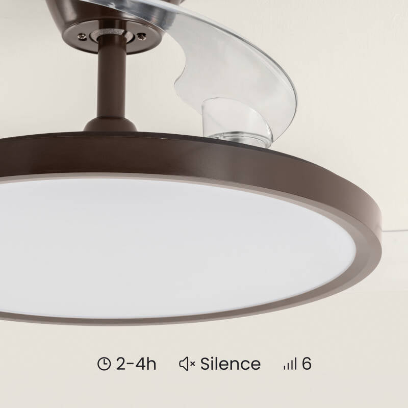 Ventoinha de Teto com luz Silenciosa DC com aspas retráteis Kleon