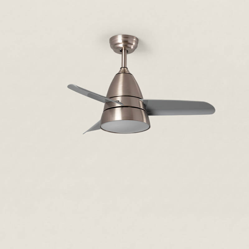 Ventoinha de Teto Silenciosa Industrial Prata 91cm Motor DC