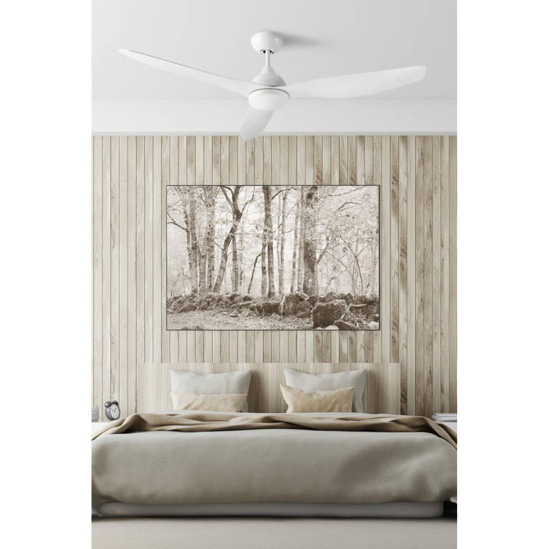 Ventoinha de Teto Silenciosa Nepal Branca 132cm Motor DC LEDS-C4 30-7740-14-F9