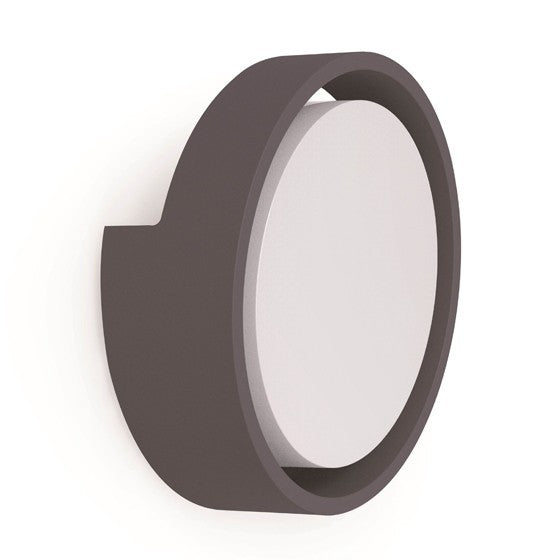 Arandela IP54 18W Redonda Preta 3000K | LED